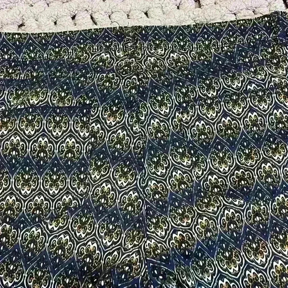 H&M Navy Blue Patterned Slim Ankle Pants - Picture 5 of 6